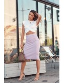 Ribbed fitted skirt/dress lavender FG542 - Online store - Boutique